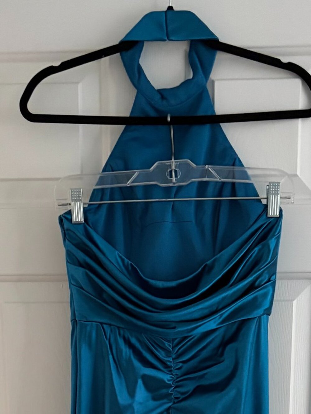 Bariano Australia Teal Halter Maxi Dress size 4